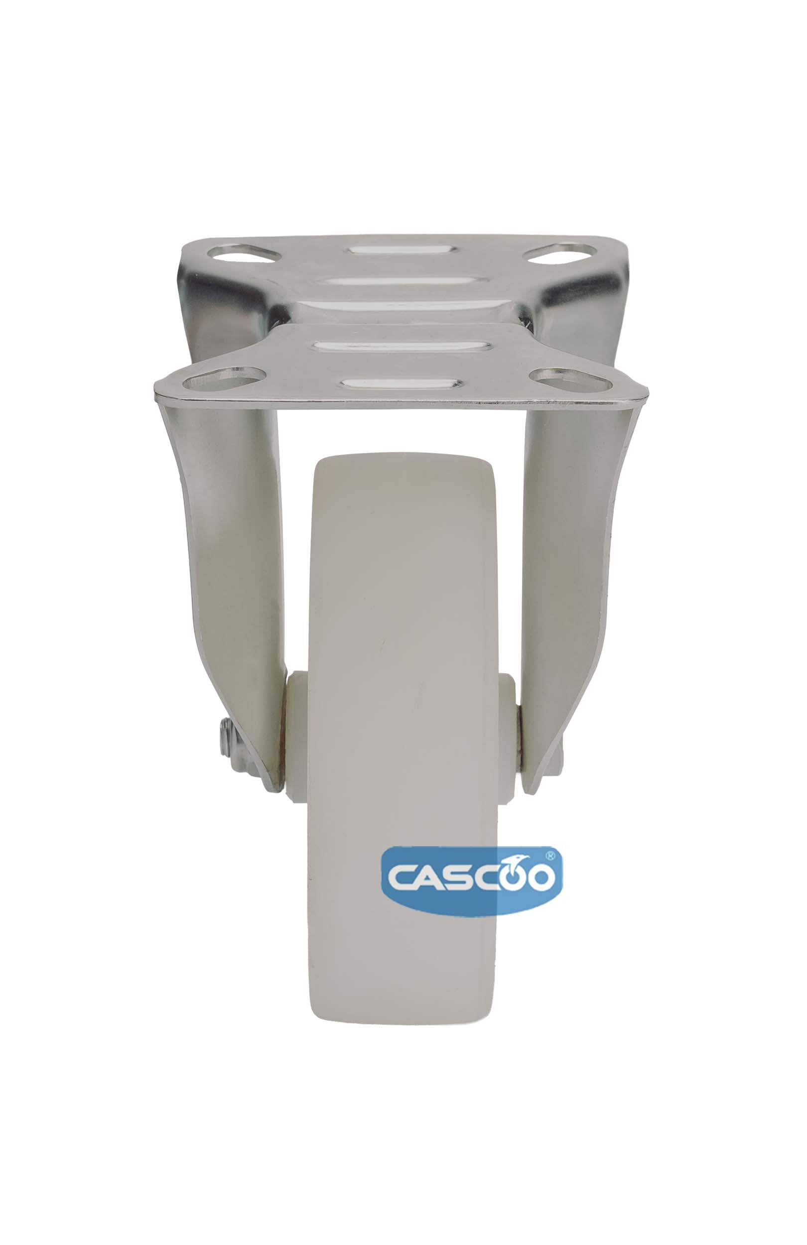 Колесо CASCOO фиксированное из нержавейки, (d=100мм, г/п=150кг) полиамид, Германия