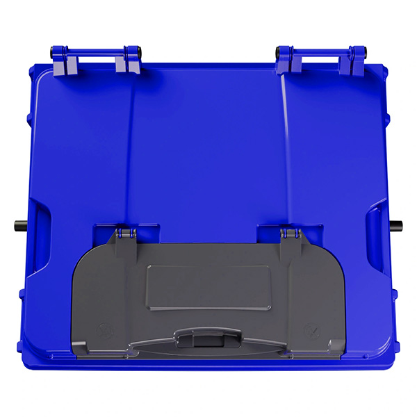 Передвижной мусорный контейнер 1100 л. с крышкой TwinLid без педали