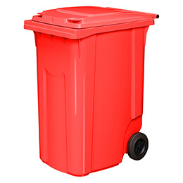 Передвижной мусорный контейнер 360 л. с крышкой без педали