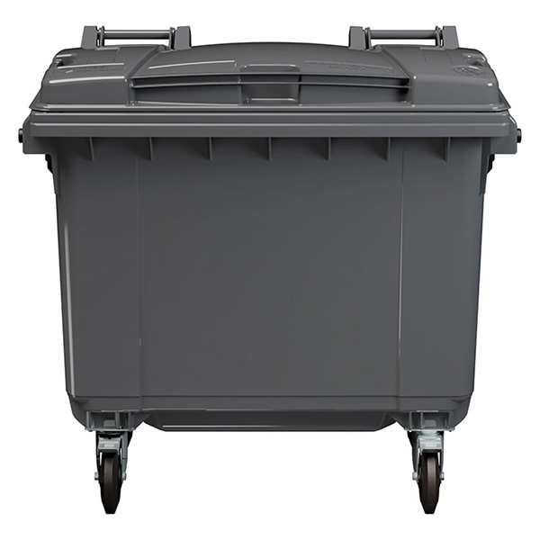 Передвижной мусорный контейнер 660 л. с крышкой без педали
