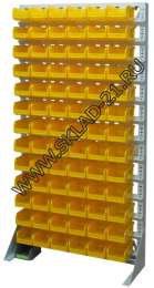 Стойка с пластиковыми ящиками А1-13-00-00 односторонняя 735х1500