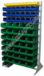 Стойка с пластиковыми ящиками B1-01-03-07 односторонняя 1150х2000