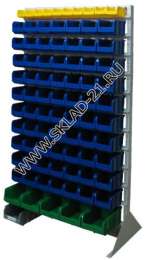 Стойка с пластиковыми ящиками B1-01-10-01 односторонняя 1150х2000