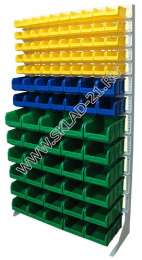 Стойка с пластиковыми ящиками B1-05-02-06 односторонняя 1150х2020