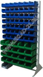 Стойка с пластиковыми ящиками B1-00-07-04 односторонняя 1150х2000