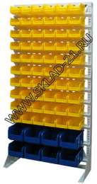 Стойка с пластиковыми ящиками А1-10-02-00 односторонняя 735х1500