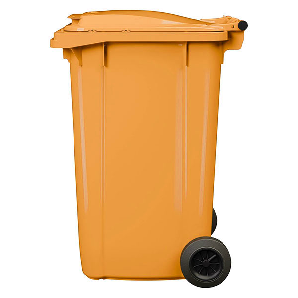 Мусорный контейнер 240 литров, оранжевый цвет