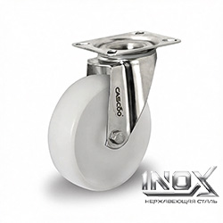 Колесо CASCOO поворотное из нержавейки (d=80мм, г/п=130кг), полиамид, Германия