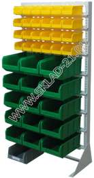 Стойка с пластиковыми ящиками А1-04-00-05 односторонняя 735х1500