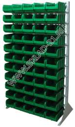 Стойка с пластиковыми ящиками B1-00-00-11 односторонняя 1150х2000