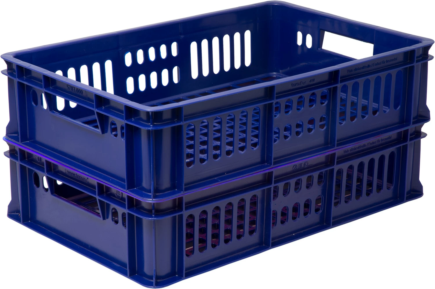 Пластиковый ящик 600х400х150 синий