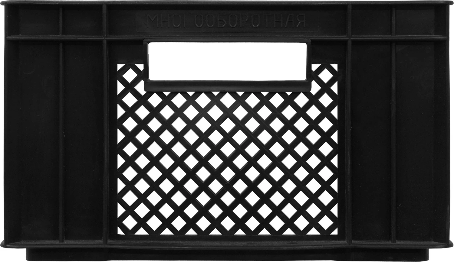 Ящик дрожжевой, дно сплошное, стенки перфорированные 410х315х180 черный