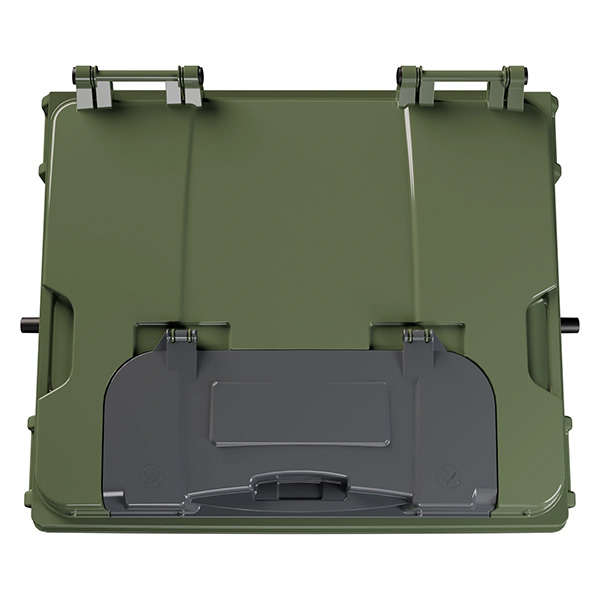 Передвижной мусорный контейнер 1100 л. с крышкой TwinLid без педали