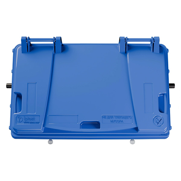 Передвижной мусорный контейнер 770 л. с крышкой без педали