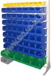 Стойка с пластиковыми ящиками C1-01-07-01 односторонняя 1150х1500