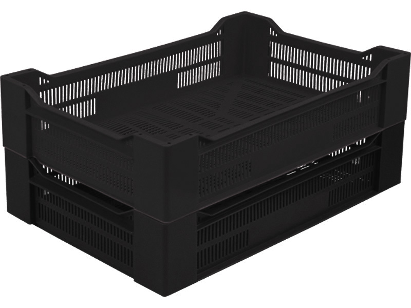 Пластиковый ящик 600x400x135 черный