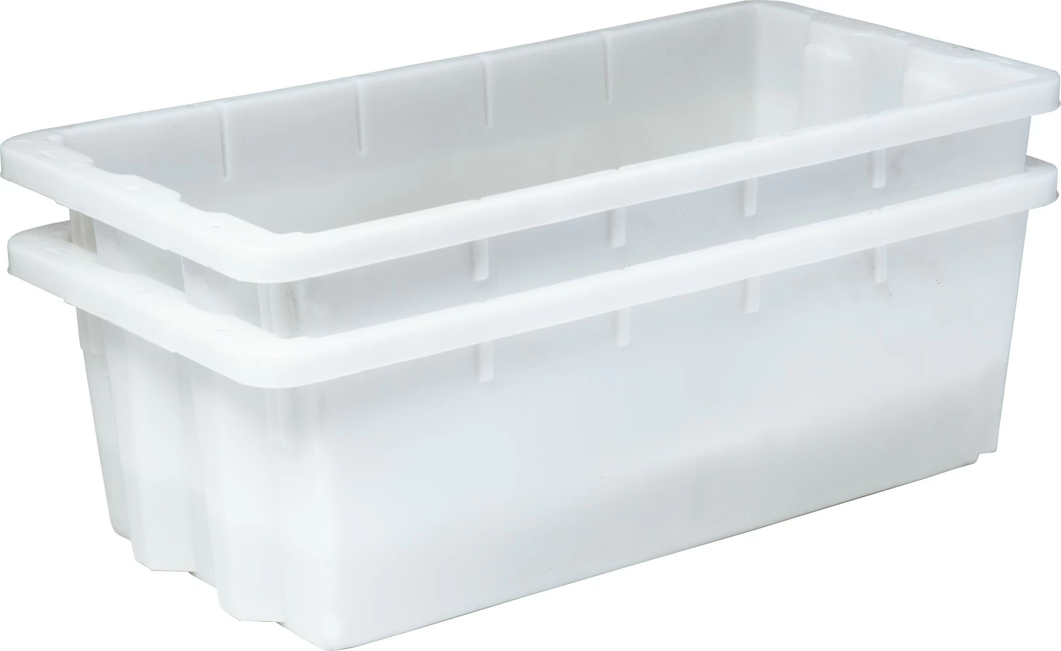 Пластиковый ящик 600x300x195 без крышки белый