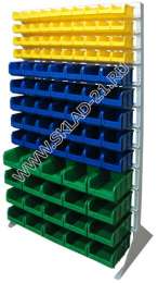 Стойка с пластиковыми ящиками B1-04-05-04 односторонняя 1150х2020