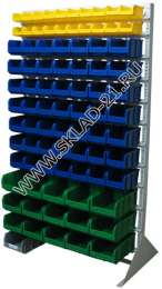 Стойка с пластиковыми ящиками B1-02-07-03 односторонняя 1150х2000
