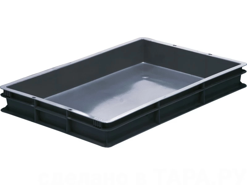 Пластиковый ящик 600х400х75 серый