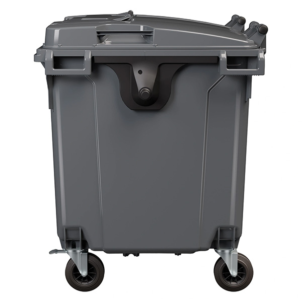 Передвижной мусорный контейнер 1100 л. с крышкой TwinLid без педали