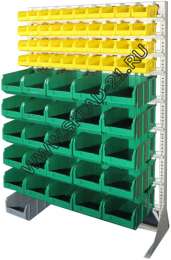 Стойка с пластиковыми ящиками C1-04-00-05 односторонняя 1150х1500