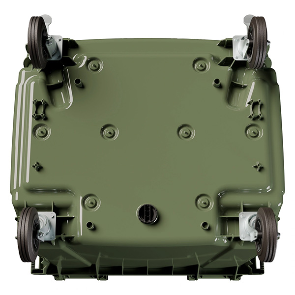 Передвижной мусорный контейнер 1100 л. с крышкой TwinLid без педали