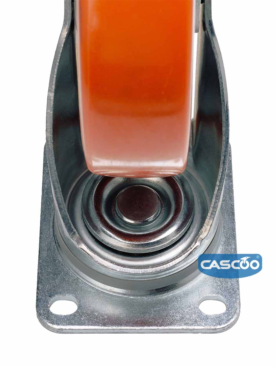 Колесо CASCOO поворотное, (d=200мм, г/п=700кг) полиуретан/алюминий, Германия