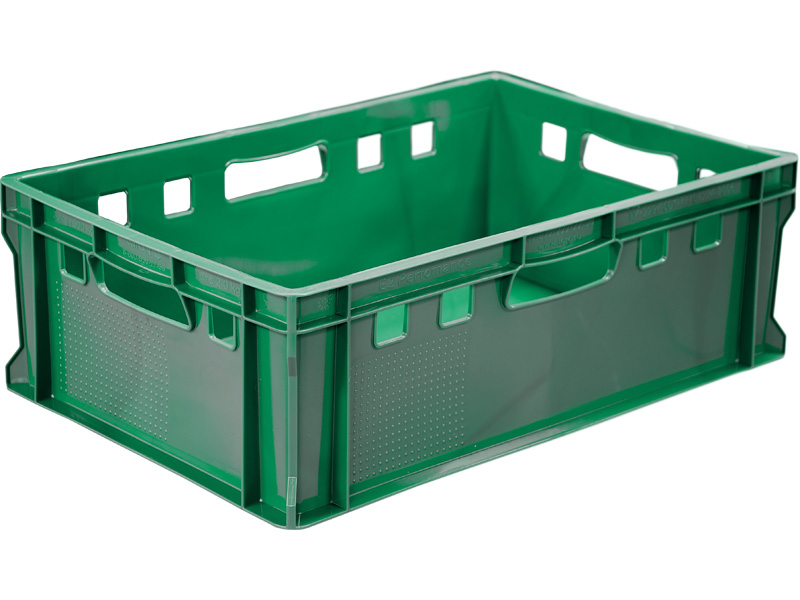 Пластиковый ящик 600x400x200 Е2 зеленый