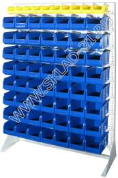 Стойка с пластиковыми ящиками C1-01-08-00 односторонняя 1150х1500