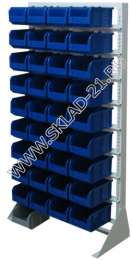 Стойка с пластиковыми ящиками А1-00-09-00 односторонняя 735х1500