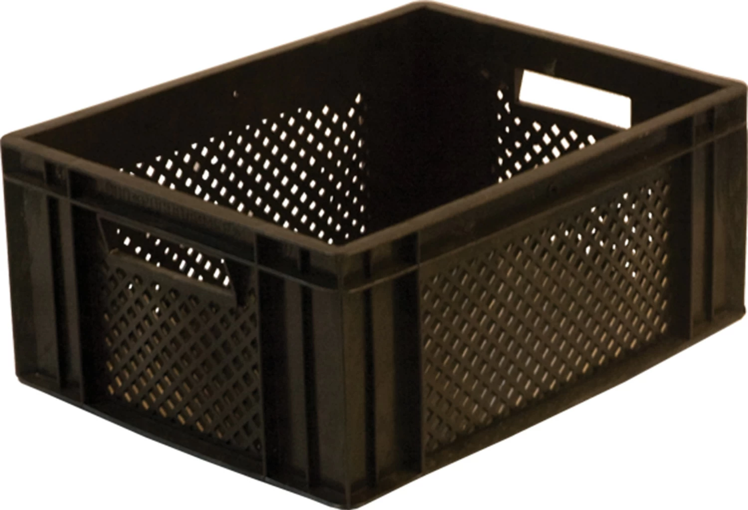 Ящик дрожжевой, дно сплошное, стенки перфорированные 410х315х180 черный