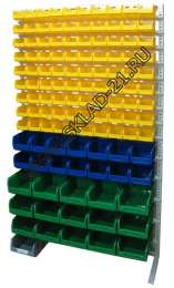 Стойка с пластиковыми ящиками B1-09-02-03 односторонняя 1150х2020