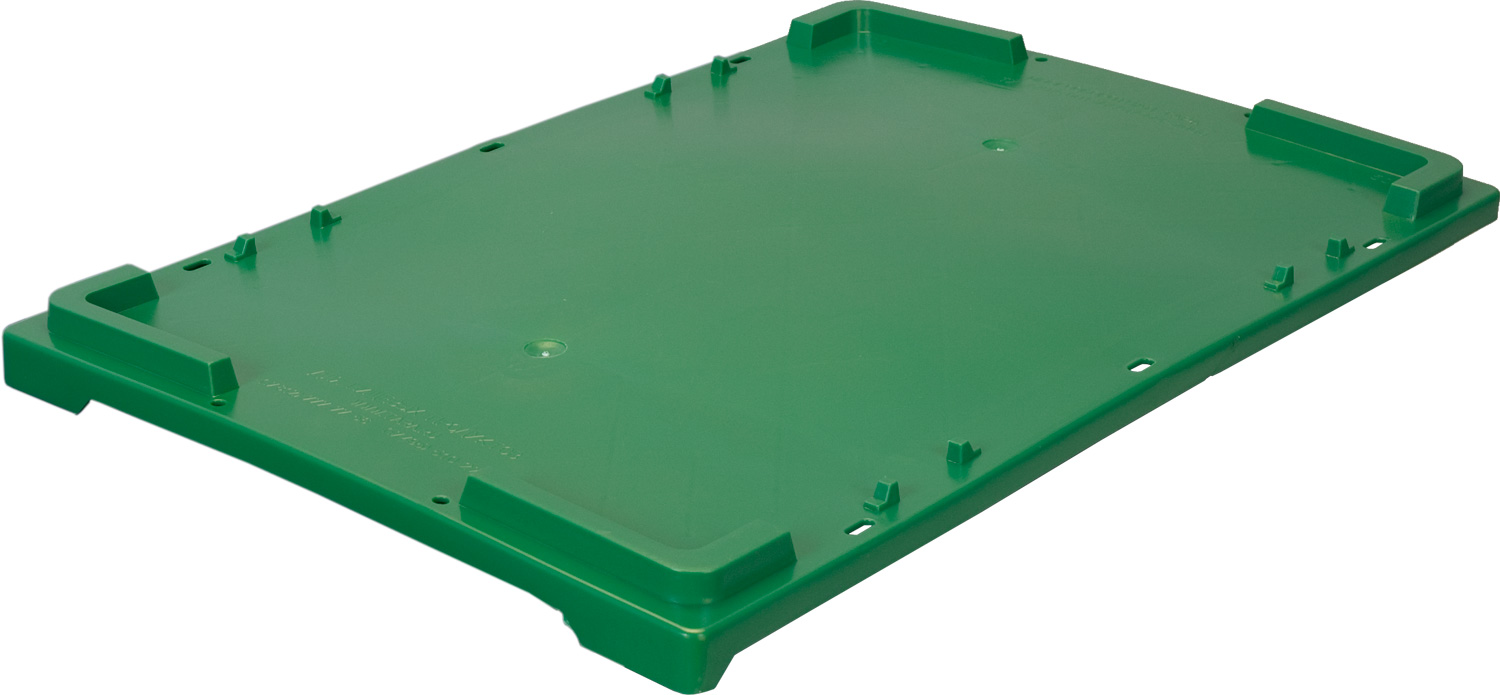 Пластиковая крышка для ящика 600х400 зеленый