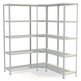 Стеллаж угловой СТФ 1400х1400x2500h (угол 700х500) 5 полок