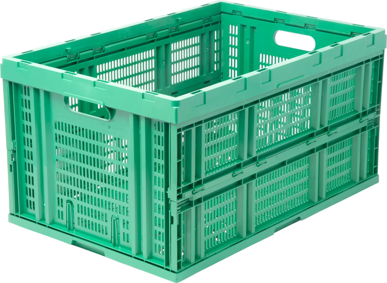 Пластиковый ящик складной 600х400х310 зеленый