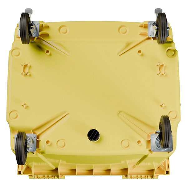 Передвижной мусорный контейнер 1100 л. с крышкой без педали