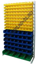 Стойка с пластиковыми ящиками B1-09-05-01 односторонняя 1150х2020