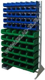 Стойка с пластиковыми ящиками B1-00-05-06 односторонняя 1150х2000