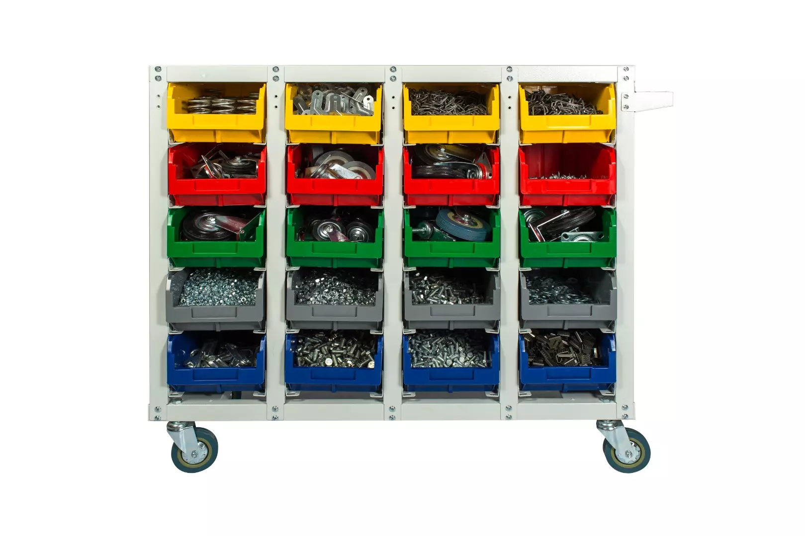 Стеллаж на колесах с ящиками V3 на 20 ячеек V3-20-100К