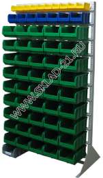 Стойка с пластиковыми ящиками B1-01-01-09 односторонняя 1150х2000