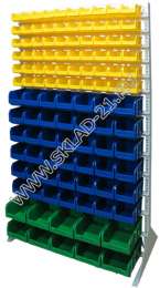 Стойка с пластиковыми ящиками B1-06-06-02 односторонняя 1150х2020