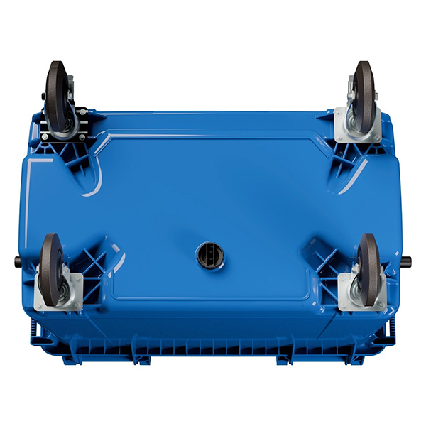 Передвижной мусорный контейнер 660 л. с крышкой без педали