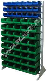 Стойка с пластиковыми ящиками B1-00-03-08 односторонняя 1150х2000