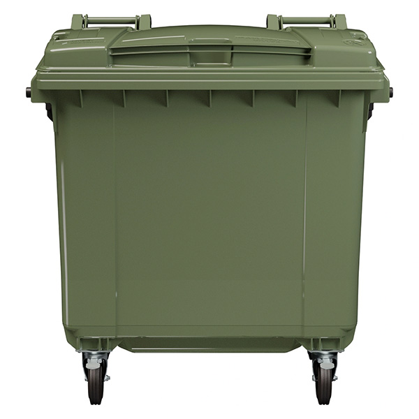 Передвижной мусорный контейнер 770 л. с крышкой без педали