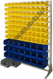 Стойка с пластиковыми ящиками C1-08-03-00 односторонняя 1150х1500