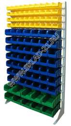 Стойка с пластиковыми ящиками B1-04-07-02 односторонняя 1150х2020