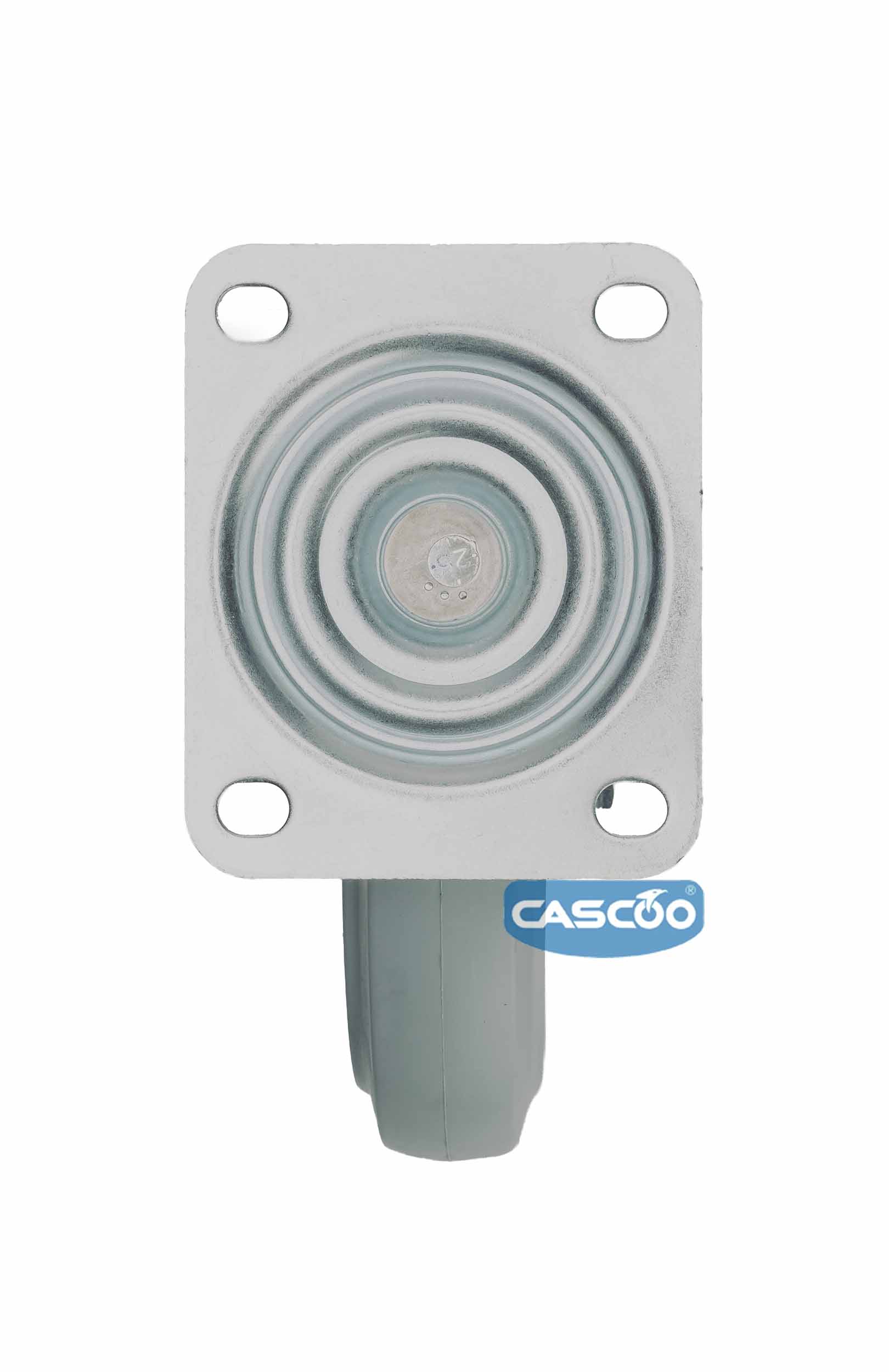 Колесо CASCOO поворотное (d=125мм, г/п=250кг), серая резина / полиамид, Германия