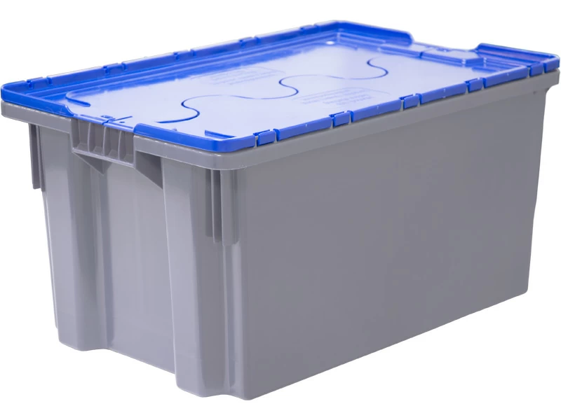 Ящик с крышкой на петлях Safe PRO, 600x400x315 серый