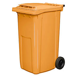 Мусорный контейнер 240 литров, оранжевый цвет
